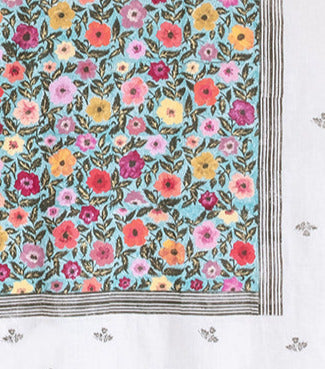 Flowers on Turquoise
